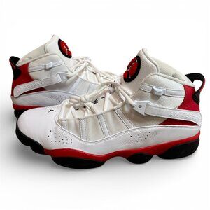 Nike AIR JORDAN 6 RINGS White University Red Mens 14